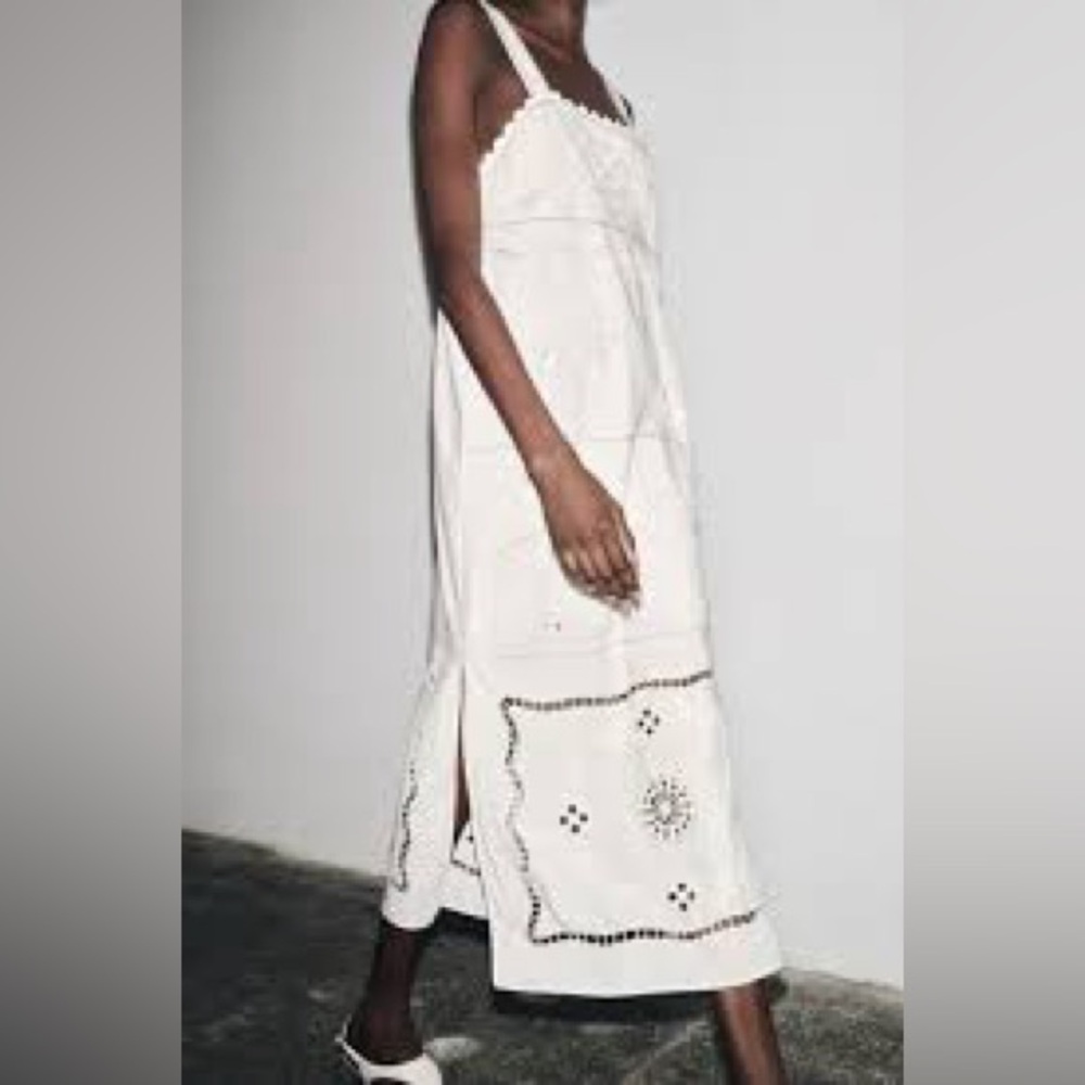 Zara NWT Elegant White Maxi Dress